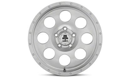 Mammoth 8 Simulated Beadlock Style Polished 15x8 Wheel and Mickey Thompson Baja MTZ 33X12.50R15 Tire Kit (87-06 Jeep Wrangler YJ & TJ)