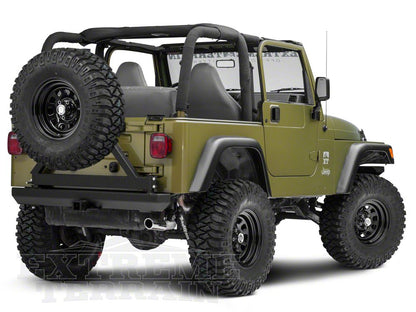Mammoth D Window Steel 15x8 Wheel and Mickey Thompson Baja MTZ 33X12.50R15 Tire Kit (87-06 Jeep Wrangler YJ & TJ)