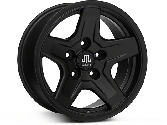 17x9 Mammoth Boulder & 35in Mudclaw Mud-Terrain Comp MTX Tire Package; Set of 5 (07-18 Jeep Wrangler JK)