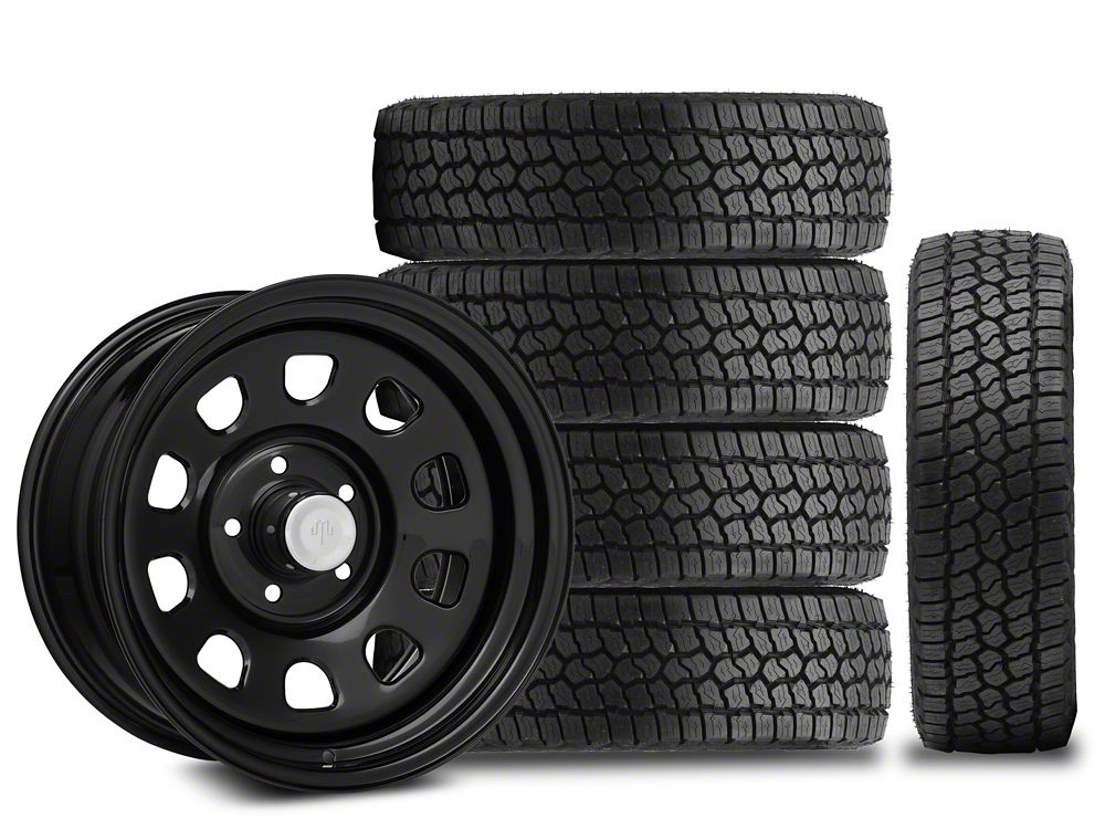 17x9 Mammoth D Window & 33in Milestar All-Terrain Patagonia AT/R Tire Package; Set of 5 (18-25 Jeep Wrangler JL)