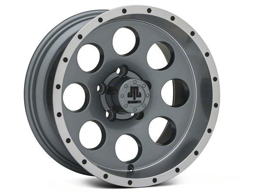 15x8 Mammoth 8 Beadlock Style & 31in Mudclaw Mud-Terrain Comp MTX Tire Package; Set of 5 (97-06 Jeep Wrangler TJ)