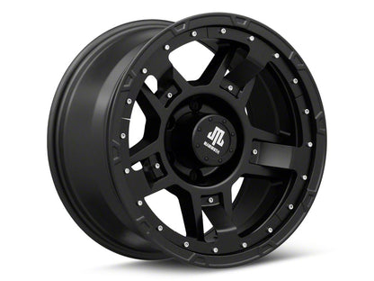 Mammoth Cliff Hanger Matte Black 6-Lug Wheel; 17x9; -6mm Offset (22-25 Bronco Raptor)