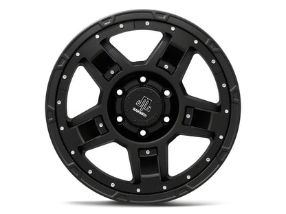 Mammoth Cliff Hanger Matte Black 6-Lug Wheel; 17x9; -6mm Offset (22-25 Bronco Raptor)