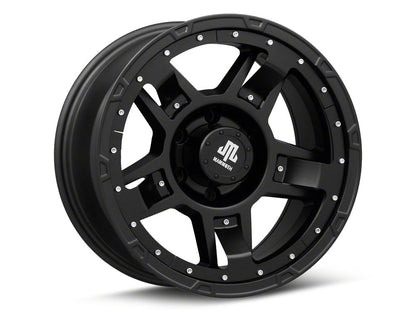 Mammoth Cliff Hanger Matte Black 6-Lug Wheel; 17x9; -6mm Offset (22-25 Bronco Raptor)