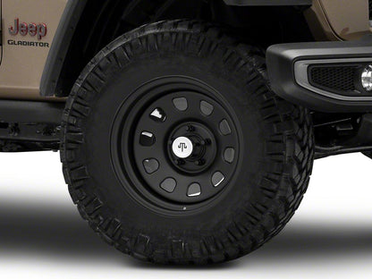 Mammoth D Window Matte Black Steel Wheel; 17x9; -6mm Offset (20-25 Jeep Gladiator JT)