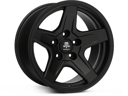 Mammoth Boulder Matte Black Wheel; 17x9; -6mm Offset (20-25 Jeep Gladiator JT)