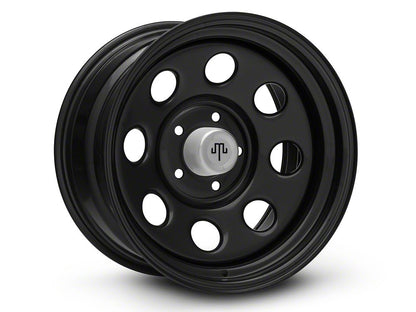 Mammoth 8 Steel Black Wheel with Polished Center Cap; 17x9; -6mm Offset (20-25 Jeep Gladiator JT)