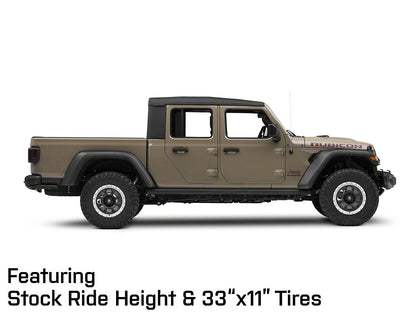 Mammoth 8 Aluminum Simulated Beadlock Black Wheel; 17x9; -6mm Offset (20-25 Jeep Gladiator JT)