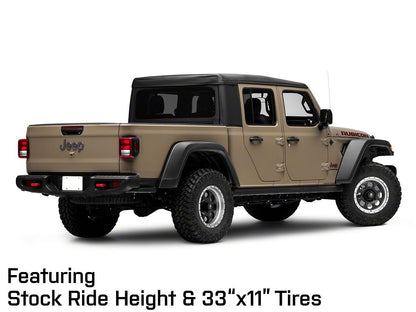Mammoth 8 Aluminum Simulated Beadlock Black Wheel; 17x9; -6mm Offset (20-25 Jeep Gladiator JT)