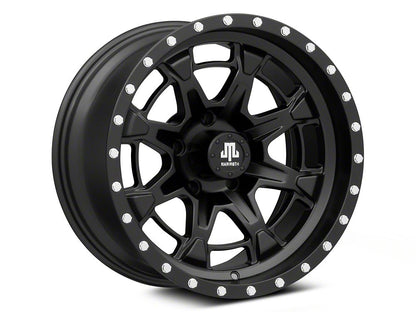 Mammoth Split 16 Beadlock Satin Black Wheel; 17x9; -6mm Offset (20-25 Jeep Gladiator JT)