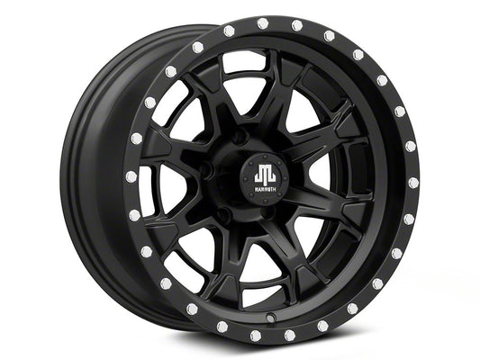 Mammoth Split 16 Beadlock Satin Black Wheel; 17x9; -6mm Offset (20-25 Jeep Gladiator JT)