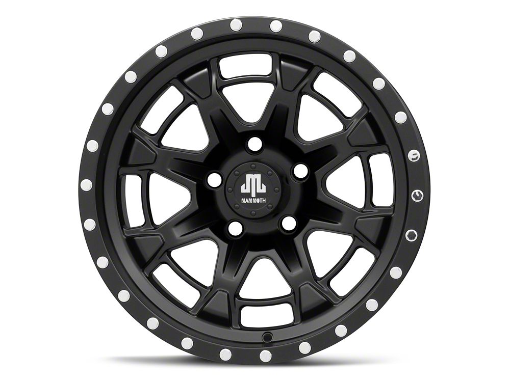 Mammoth Split 16 Beadlock Satin Black Wheel; 17x9; -6mm Offset (20-25 Jeep Gladiator JT)