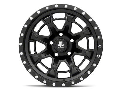 Mammoth Split 16 Beadlock Satin Black Wheel; 17x9; -6mm Offset (20-25 Jeep Gladiator JT)