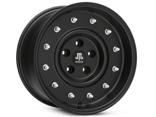 Mammoth General Matte Black Wheel; 17x9; -6mm Offset (20-25 Jeep Gladiator JT)