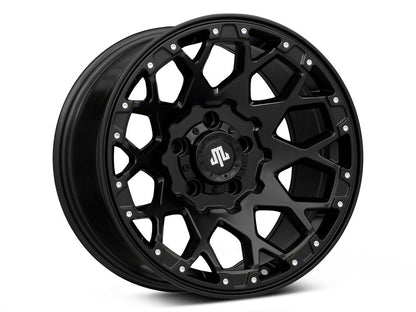 Mammoth Vex Satin Black Machined Wheel; 17x9; -6mm Offset (20-25 Jeep Gladiator JT)