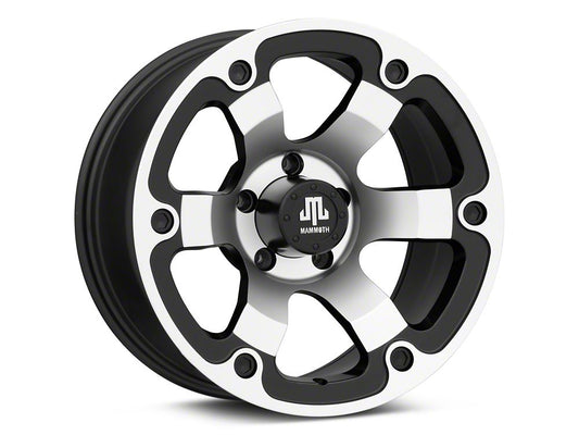 Mammoth Rogue Matte Black Machined Wheel; 17x9; -6mm Offset (20-25 Jeep Gladiator JT)