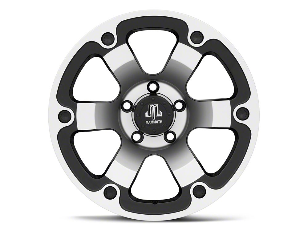 Mammoth Rogue Matte Black Machined Wheel; 17x9; -6mm Offset (20-25 Jeep Gladiator JT)
