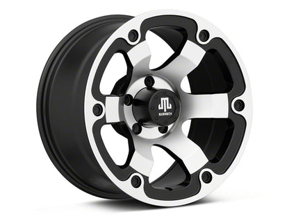 Mammoth Rogue Matte Black Machined Wheel; 17x9; -6mm Offset (20-25 Jeep Gladiator JT)