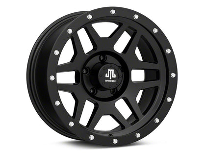 Mammoth Split 6 Simulated Beadlock Matte Black Wheel; 17x9; -6mm Offset (20-25 Jeep Gladiator JT)