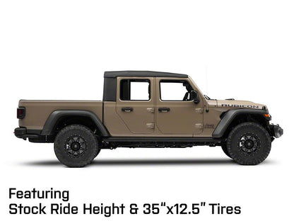 Mammoth Split 8 Simulated Beadlock Matte Black Wheel; 17x8; -6mm Offset (20-25 Jeep Gladiator JT)