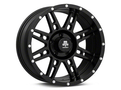 Mammoth Vader Simulated Beadlock Matte Black Wheel; 18x9; -6mm Offset (20-25 Jeep Gladiator JT)