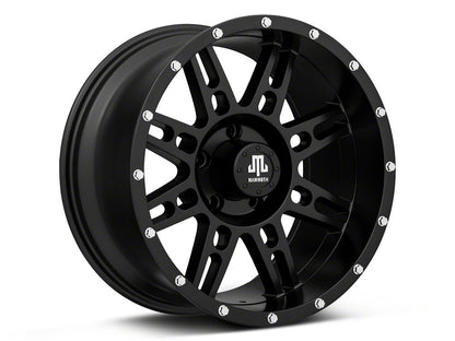 Mammoth Vader Simulated Beadlock Matte Black Wheel; 18x9; -6mm Offset (20-25 Jeep Gladiator JT)