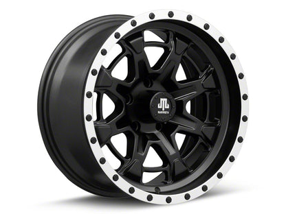 Mammoth Split 16 Beadlock Satin Black with Polished Lip Wheel; 18x9; -6mm Offset (20-25 Jeep Gladiator JT)