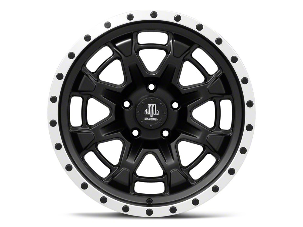 Mammoth Split 16 Beadlock Satin Black with Polished Lip Wheel; 18x9; -6mm Offset (20-25 Jeep Gladiator JT)