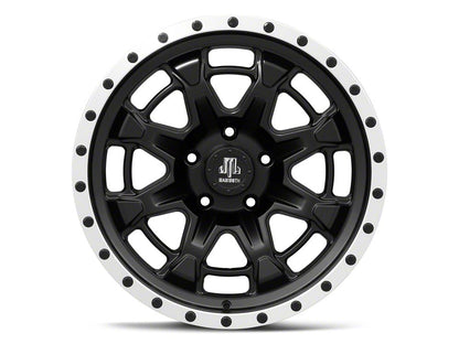 Mammoth Split 16 Beadlock Satin Black with Polished Lip Wheel; 18x9; -6mm Offset (20-25 Jeep Gladiator JT)