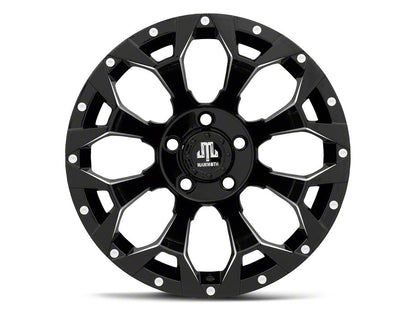 Mammoth Dark Star Gloss Black Machined Wheel; 18x9; -6mm Offset (20-25 Jeep Gladiator JT)