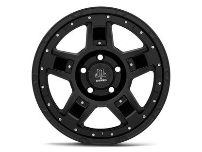 Mammoth Cliff Hanger Matte Black Wheel; 17x9; -6mm Offset (20-25 Jeep Gladiator JT)