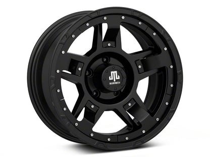 Mammoth Cliff Hanger Matte Black Wheel; 17x9; -6mm Offset (20-25 Jeep Gladiator JT)
