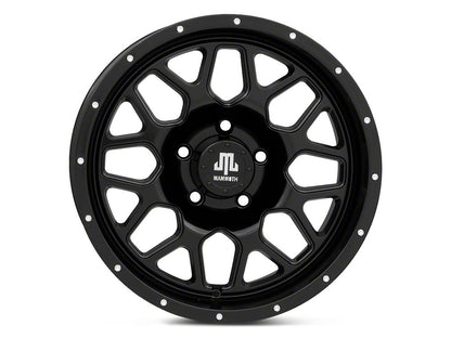 Mammoth Mesh Simulated Beadlock Satin Black Wheel; 17x9; -6mm Offset (20-25 Jeep Gladiator JT)