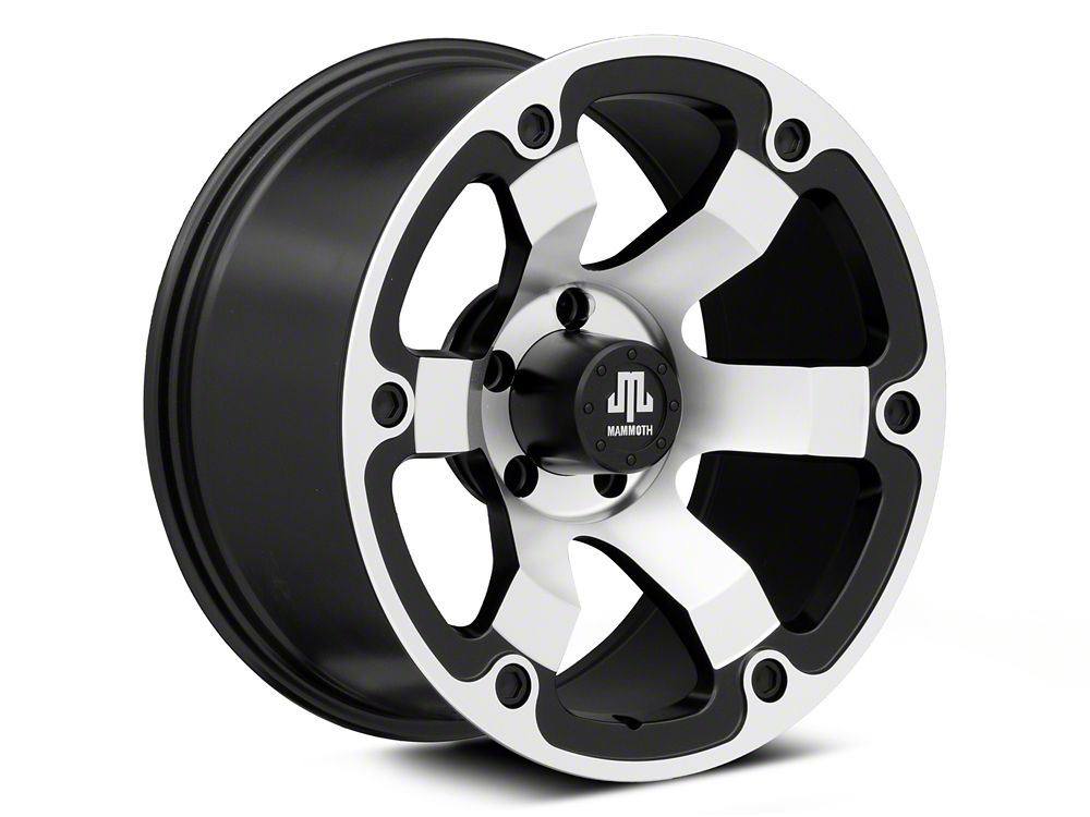 Mammoth Rogue Matte Black Machined Wheel; 18x9; -6mm Offset (20-25 Jeep Gladiator JT)
