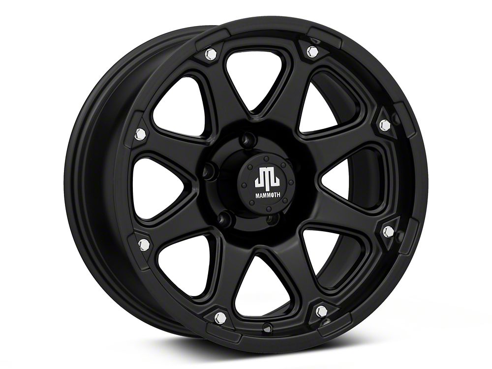 Mammoth Wheeler Matte Black Wheel; 17x9; -6mm Offset (20-25 Jeep Gladiator JT)