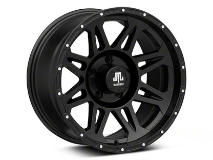 Mammoth Split 8 Simulated Beadlock Matte Black Wheel; 17x9; -6mm Offset (20-25 Jeep Gladiator JT)