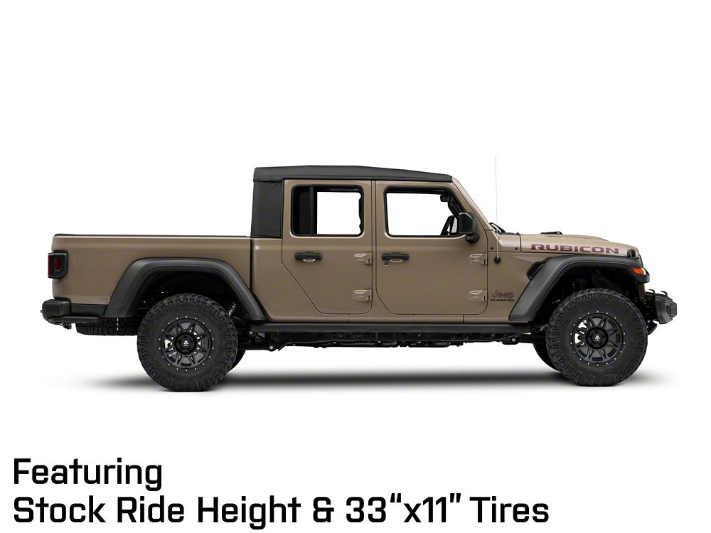 Mammoth Split 8 Simulated Beadlock Matte Black Wheel; 17x9; -6mm Offset (20-25 Jeep Gladiator JT)