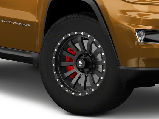 Mammoth 12 Hole Beadlock Satin Black Wheel; 18x9; -6mm Offset (11-21 Jeep Grand Cherokee WK2)