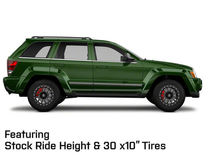 Mammoth 12 Hole Simulated Simulated Beadlock Matte Black Wheel; 17x9; -6mm Offset (05-10 Jeep Grand Cherokee WK, Excluding SRT8)