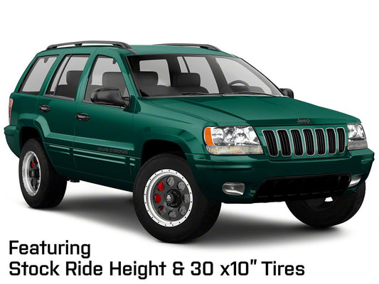 Mammoth 8 Aluminum Simulated Beadlock Black Wheel; 17x9; -6mm Offset (99-04 Jeep Grand Cherokee WJ)