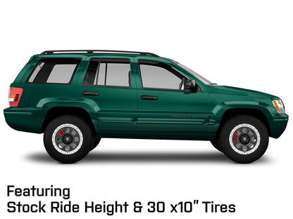 Mammoth 8 Aluminum Simulated Beadlock Black Wheel; 17x9; -6mm Offset (99-04 Jeep Grand Cherokee WJ)