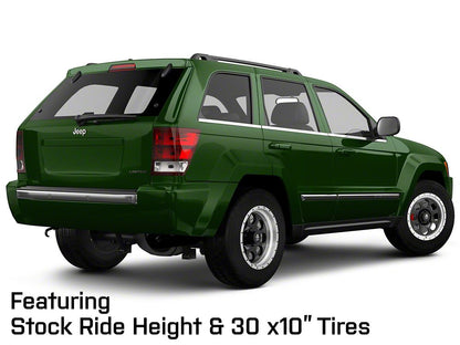 Mammoth 8 Aluminum Simulated Beadlock Black Wheel; 17x9; -6mm Offset (05-10 Jeep Grand Cherokee WK, Excluding SRT8)