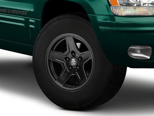 Mammoth Boulder Black Wheel; 16x8; 0mm Offset (99-04 Jeep Grand Cherokee WJ)