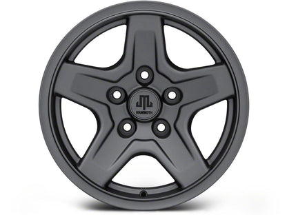 Mammoth Boulder Charcoal Wheel; 16x8; 0mm Offset (99-04 Jeep Grand Cherokee WJ)