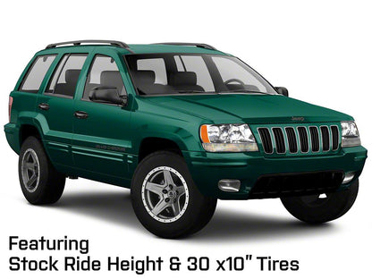 Mammoth Boulder Simulated Beadlock Style Charcoal Wheel; 17x9; -6mm Offset (99-04 Jeep Grand Cherokee WJ)