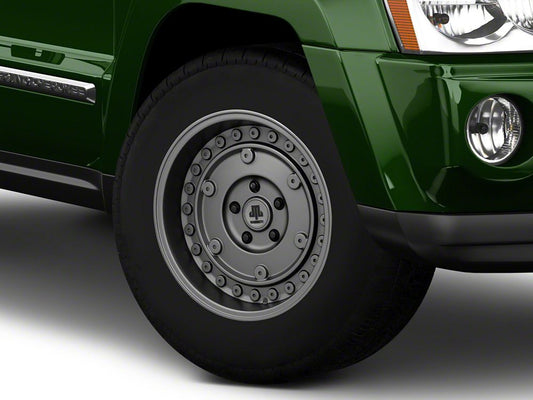 Mammoth Militant Charcoal Wheel; 17x9.5; -12mm Offset (05-10 Jeep Grand Cherokee WK, Excluding SRT8)