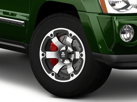 Mammoth Rogue Matte Black Machined Wheel; 17x9; -6mm Offset (05-10 Jeep Grand Cherokee WK, Excluding SRT8)