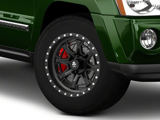 Mammoth Split 16 Beadlock Satin Black Wheel; 17x9; -6mm Offset (05-10 Jeep Grand Cherokee WK, Excluding SRT8)