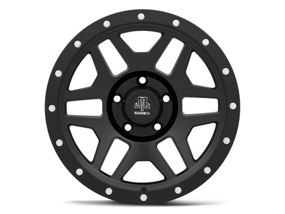 Mammoth Split 6 Simulated Beadlock Matte Black Wheel; 17x9; -6mm Offset (05-10 Jeep Grand Cherokee WK, Excluding SRT8)