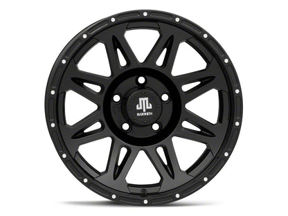 Mammoth Split 8 Simulated Beadlock Matte Black Wheel; 17x9; -6mm Offset (99-04 Jeep Grand Cherokee WJ)